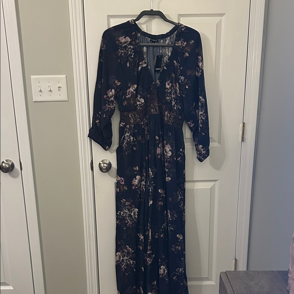Torrid Navy Floral Maxi Dress